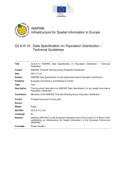 INSPIRE Data Specification on Population Distribution and