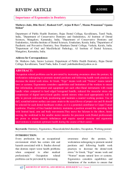 REVIEW ARTICLE - Archives of Dental and Medical Research