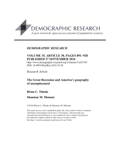 The Great Recession and America`s geography of unemployment