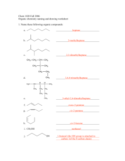 Chem 1020 Fall 2006 Organic chemistry naming and drawing