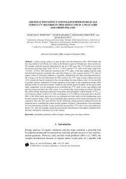 AIR-POLLUTION EFFECT AND PALEOTEMPERATURE