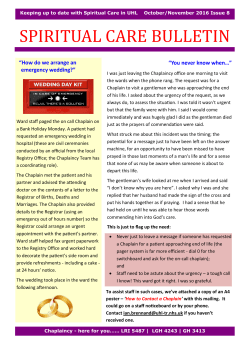 spiritual care bulletin - University Hospitals of Leicester