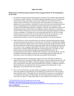 NEMA FACT SHEET NEMA Analysis of California Energy