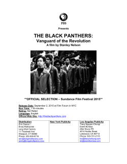 THE BLACK PANTHERS: - Human Rights Watch Film Festival