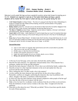 1. At the top of your first page, write your name, the book title, and