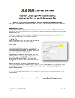 Spanish Language CAP Alert Handling Updated to Correct es