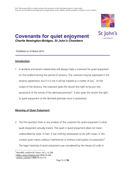 Covenants for quiet enjoyment