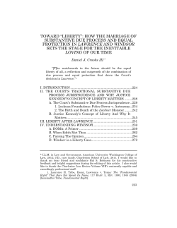 Toward "Liberty" - Charleston Law Review