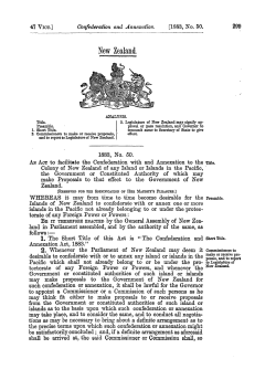 47 VICT 1883 No 50 Confederation and Annexation