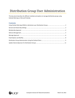 Distribution Group User Administration