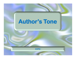 Author`s Tone