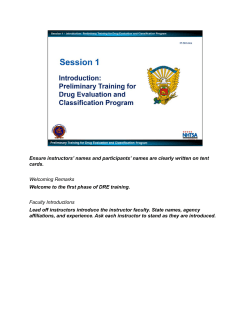Ensure instructors` names and participants` names are clearly written