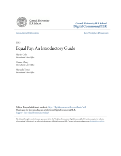Equal Pay: An Introductory Guide - DigitalCommons@ILR