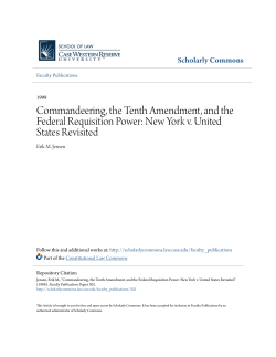 Commandeering, the Tenth Amendment, and the Federal