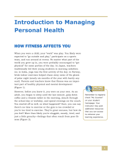 Introduction to Managing Personal Health