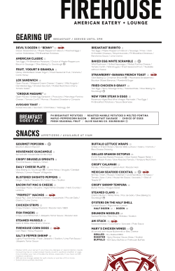 breakfast - FIREHOUSE American Eatery + Lounge
