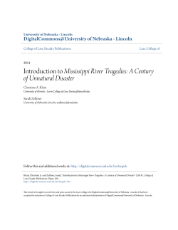 Introduction to Mississippi River Tragedies: A Century of Unnatural