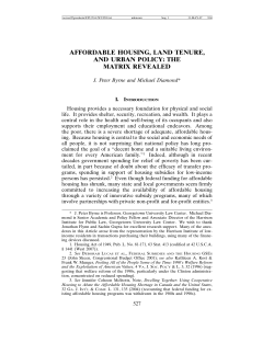 affordable housing, land tenure, and urban - Community