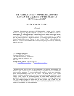 the “ostrich effect” and the relationship between the liquidity and the