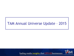 TAM Annual Universe Update &ndash; 2015