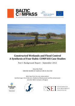 Constructed Wetlands and Flood Control A