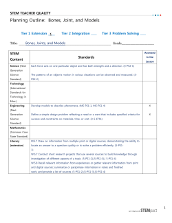 Planning Outline: Bones, Joint, and Models