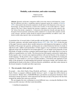 Modality, scale structure, and scalar reasoning