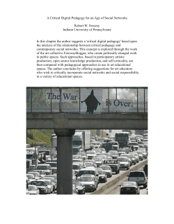 A Critical Digital Pedagogy for an Age of Social