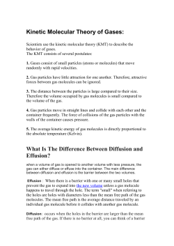 Kinetic Molecular Theory of Gases: What Is The Difference Between