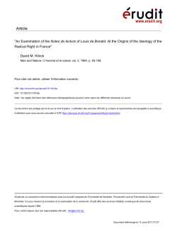 An Examination of the Notes de lecture of Louis de