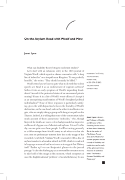 Janet Lyon, &ldquo;On the Asylum Road with Woolf and Mew&rdquo;