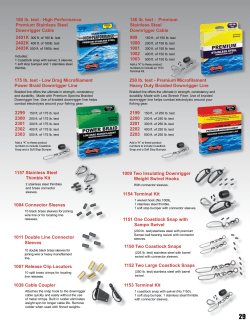 150 lb. test - Premium Stainless Steel Downrigger Cable 180 lb. test