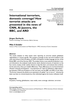 International terrorism, domestic coverage? - polsoz.fu