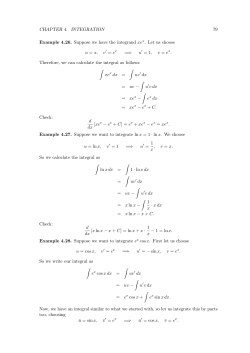 CHAPTER 4. INTEGRATION 79 Example 4.26. Suppose we have