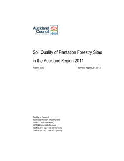 Soil Quality of Plantation Forestry Sites in the