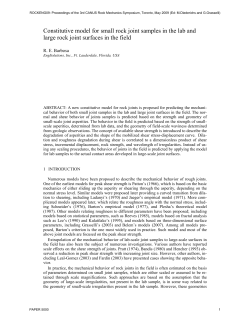 Constitutive model for small rock joint samples in the lab and large