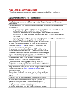 fixed ladders safety checklist