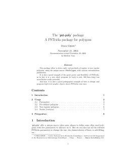 The `pst-poly` package A PSTricks package for polygons