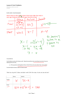 Lesson 4 Coin Problems