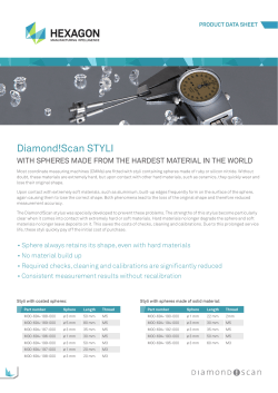 Diamond!Scan STYLI - Hexagon Manufacturing Intelligence