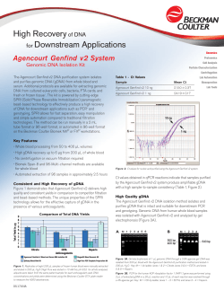 High Recoveryof DNA for Downstream Applications