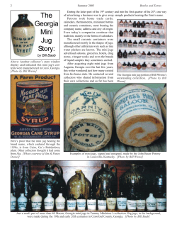 The Georgia Mini Jug Story: