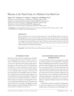 Myxoma in the Nasal Cavity of a Holstein Cross Bred Cow