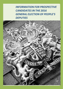 information for prospective candidates in the 2016 general election