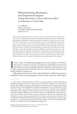 Mainstreaming, Resonance, and Impersonal Impact