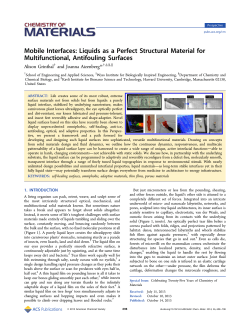 Mobile Interfaces: Liquids as a Perfect Structural Material for
