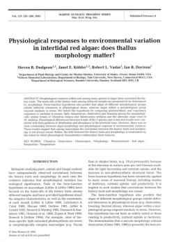 Physiological responses to environmental variation in intertidal red