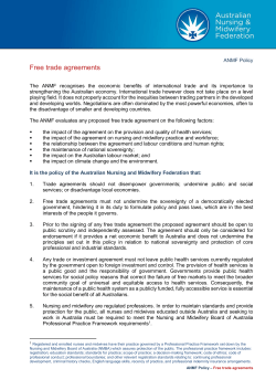 Free trade agreements