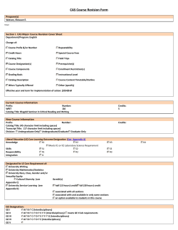 CAS Course Revision Form