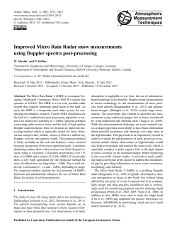 Improved Micro Rain Radar snow measurements using Doppler